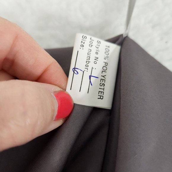 Prom Dress Bridesmaid One Shoulder Gray Women's Size 6 - Picture 8 of 8